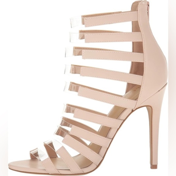 Aldo - Nude Heels & Transparent Strappy - Picture 1 of 6